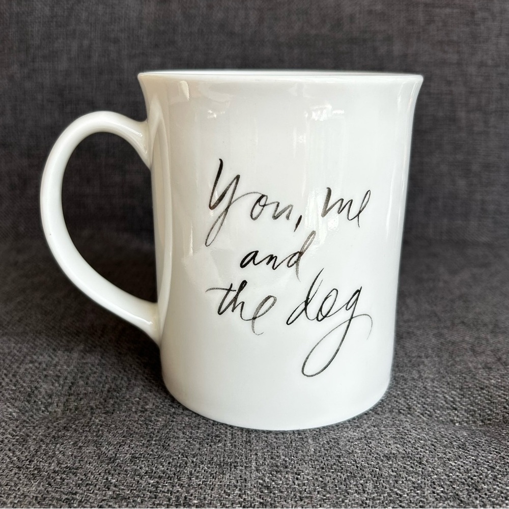 โYou, me, and the dogโ Coffee Mug, White, Black, 14 oz - Picture 4 of 14